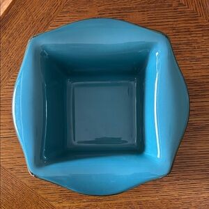 Southern Living At Home Turquoise Square-Edge Ceramic Serving Dish